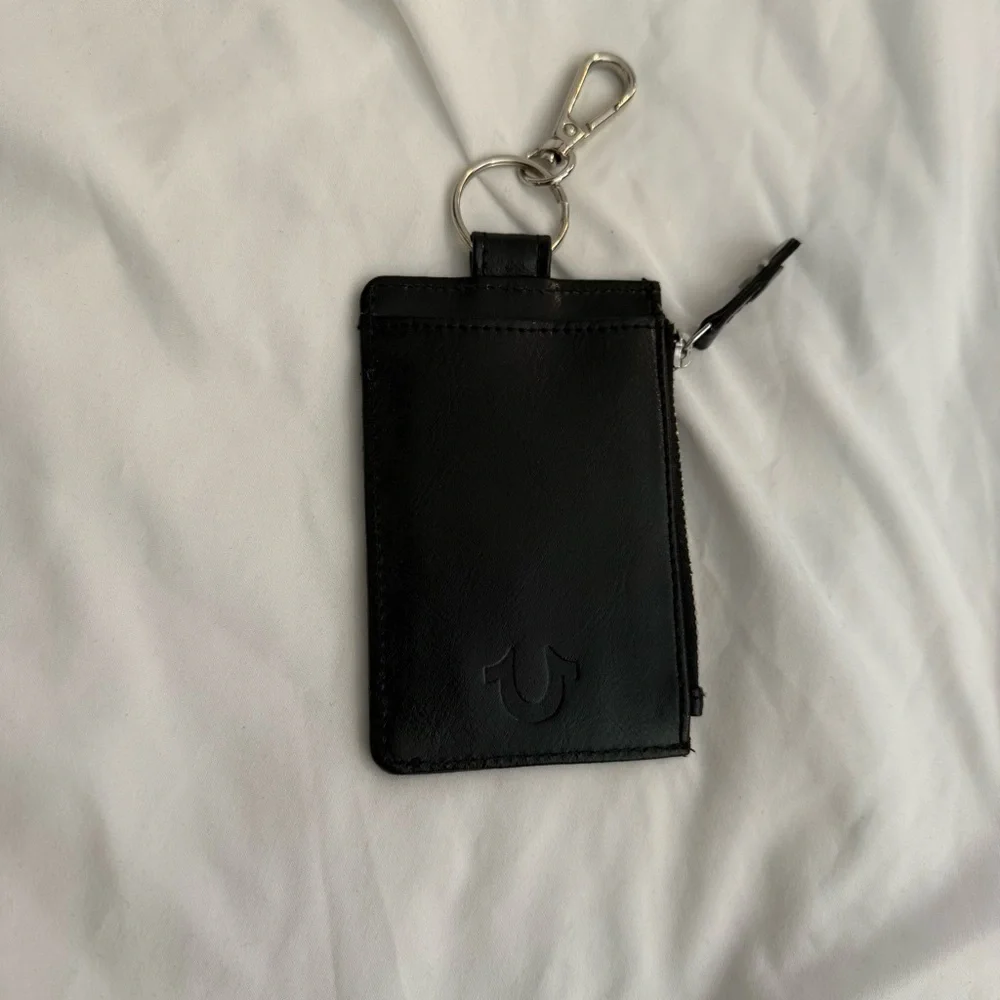 NWOT True Religion Horseshoe Leather Card Case